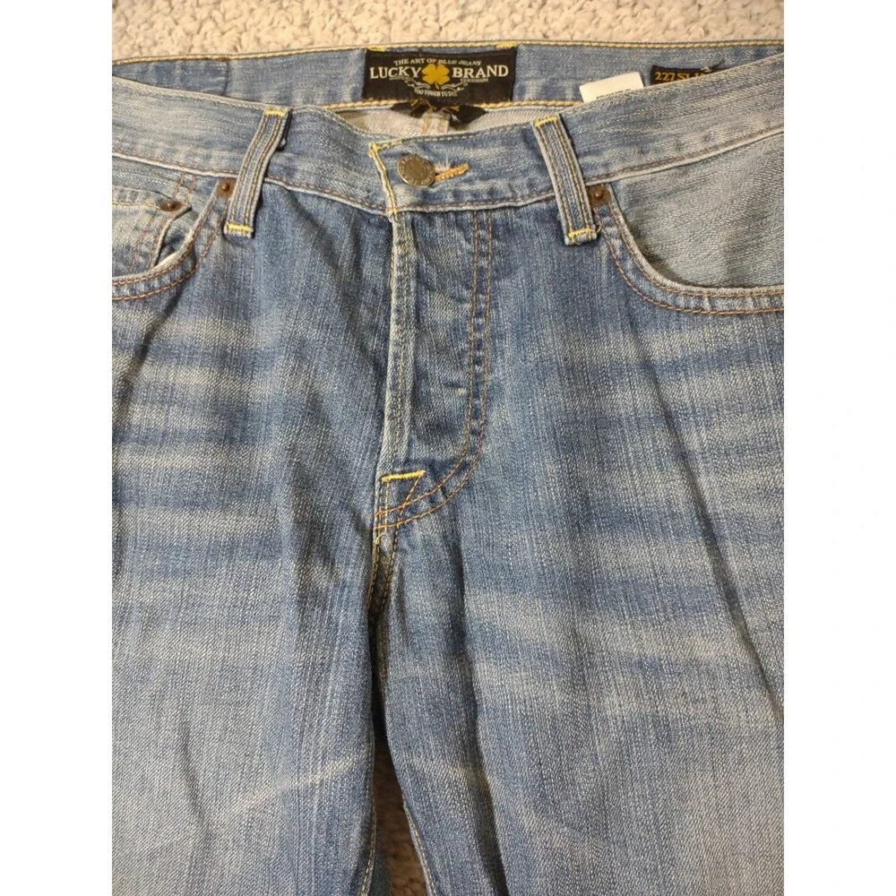 Lucky Brand Jeans Mens 30 X 32 227 Slim Boot Fit Medium Wash Button Fly